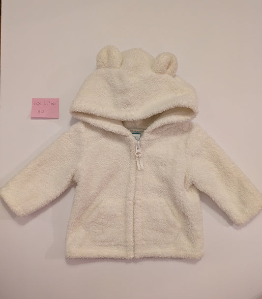 Seller 97, Old Navy White Fleece Hooded Jacket w/Ears, Baby, size  0-3mo (item 2)