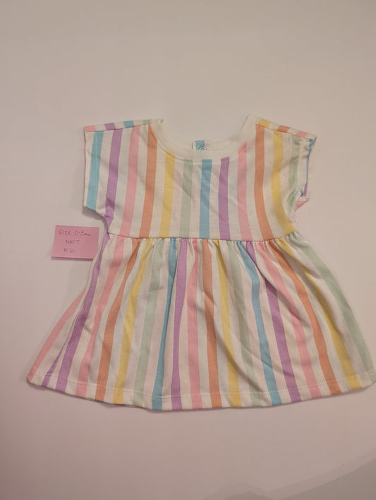 Seller 97, Granimal Pastel Striped Dress, Baby Girl, Size 0-3mo NWT, (item 6)