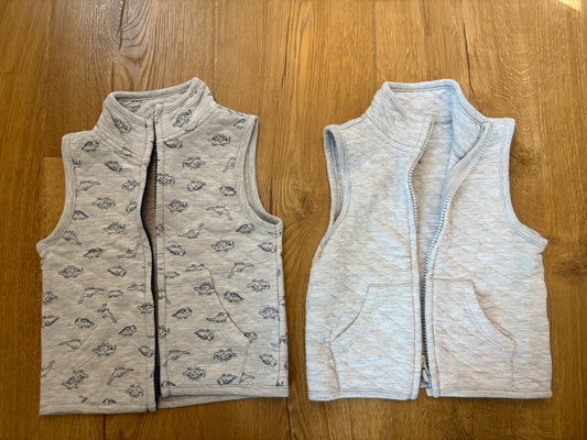 #6 -  Chick Pea Boys Grey Vests - 12 months