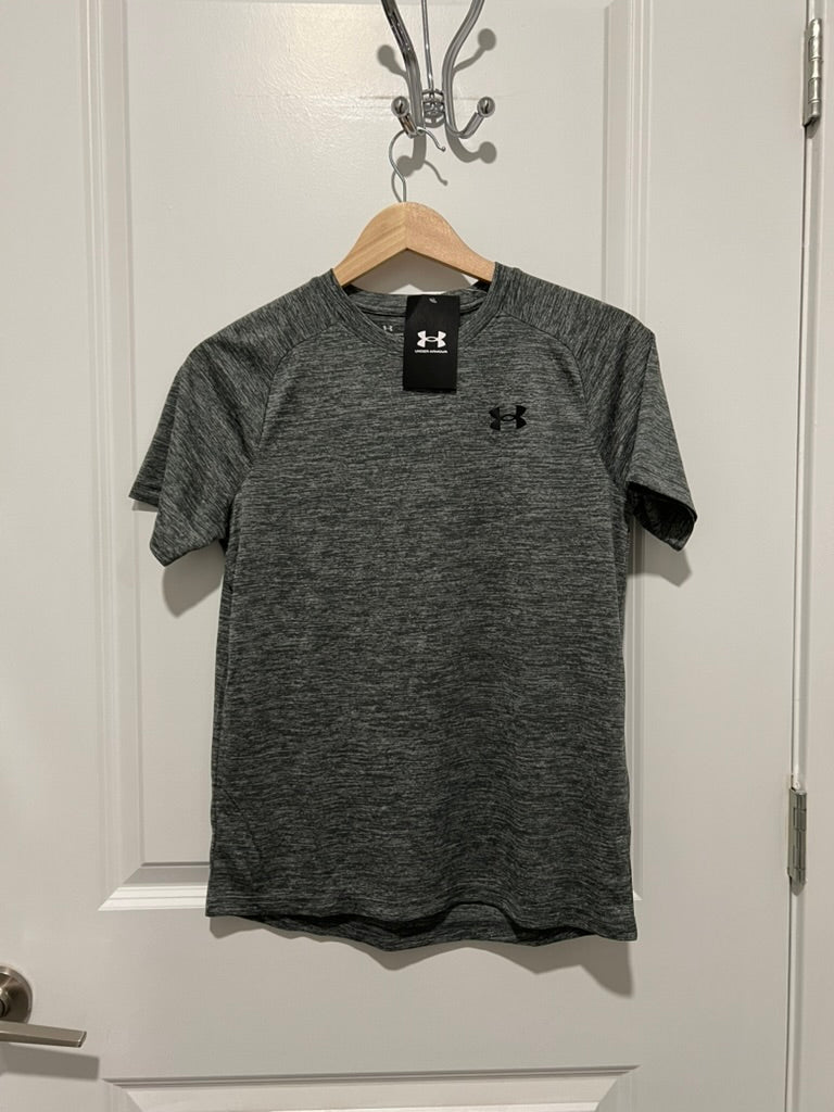 Seller #76 - Under Armour Boys UA Tech 2.0 Short Sleeve Shirt Grey Heathered Youth Large NWT