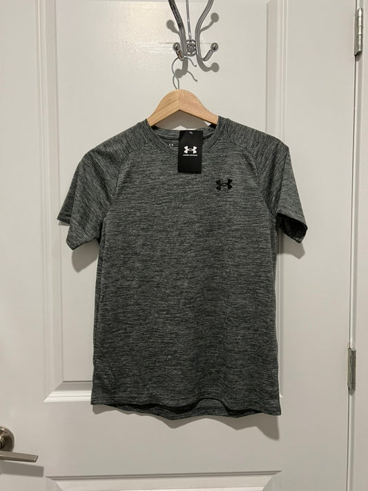 Seller #76 - Under Armour Boys UA Tech 2.0 Short Sleeve Shirt Grey Heathered Youth Large NWT