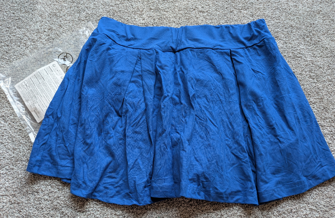 #17 Women's Blue Skirt with built in shorts New in Bag size M