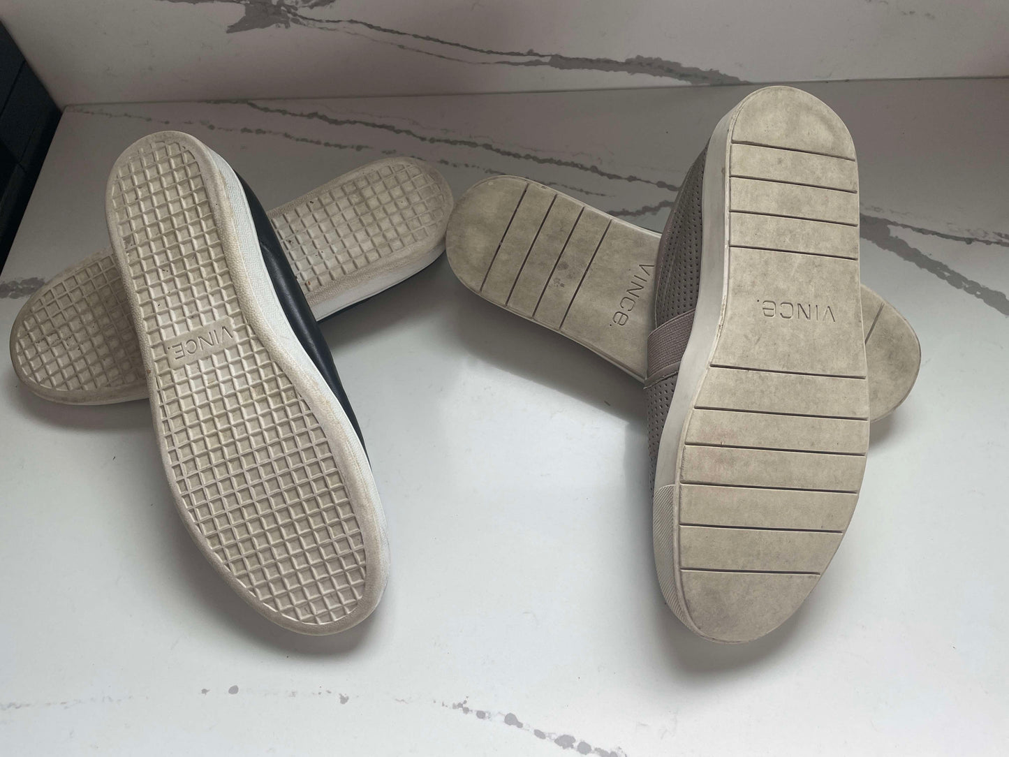 #222 Vince Women's Size 8 Leather Slide-In and Slip-On Sneakers Shoes (Retailed for approx. $150 each!)