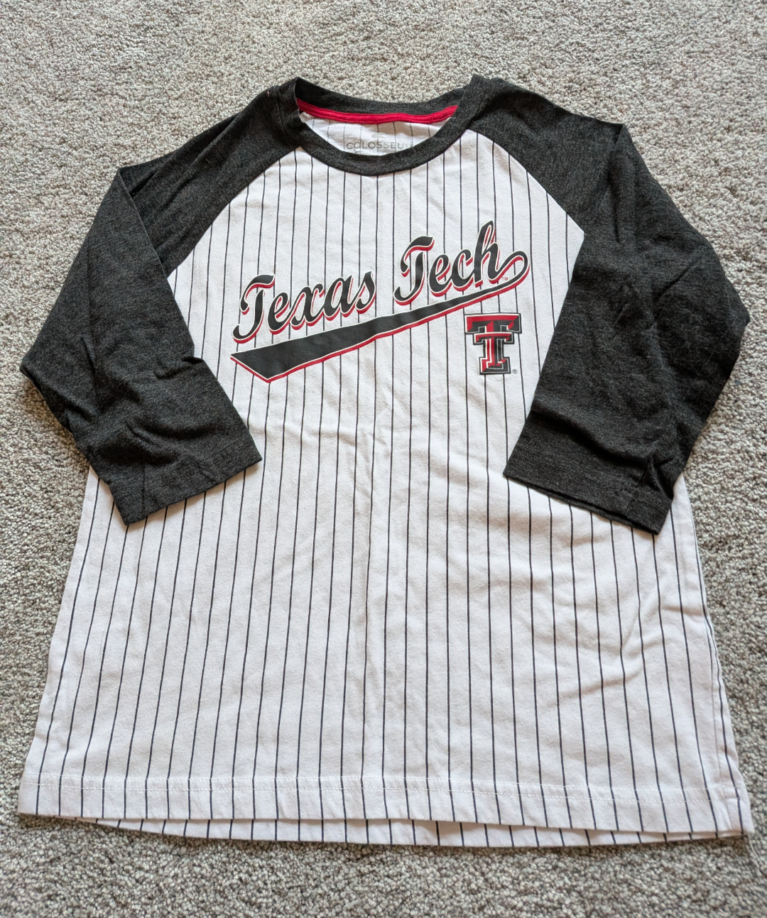 #17 Colosseum Texas Tech Baseball boys shirt NWOT size M (12-14)