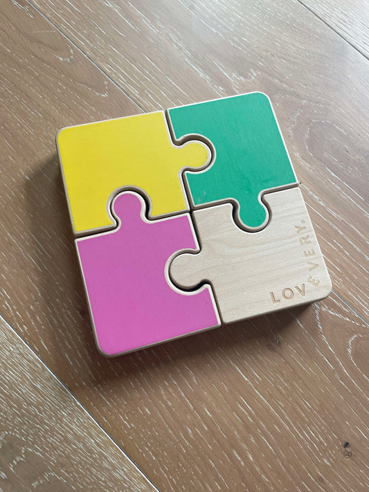 #109 Lovevery Baby Toddler Chunky Wooden Puzzle from The Companion Kit