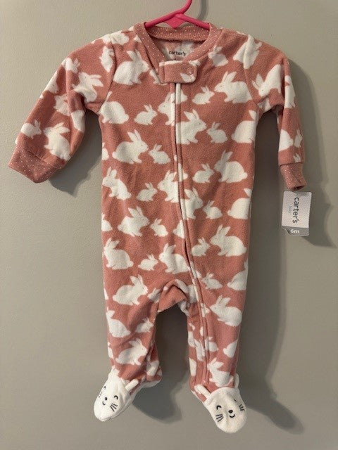Seller #141 Bunny Fleece Sleeper size 6 months NWT (1 of 2 available) SR