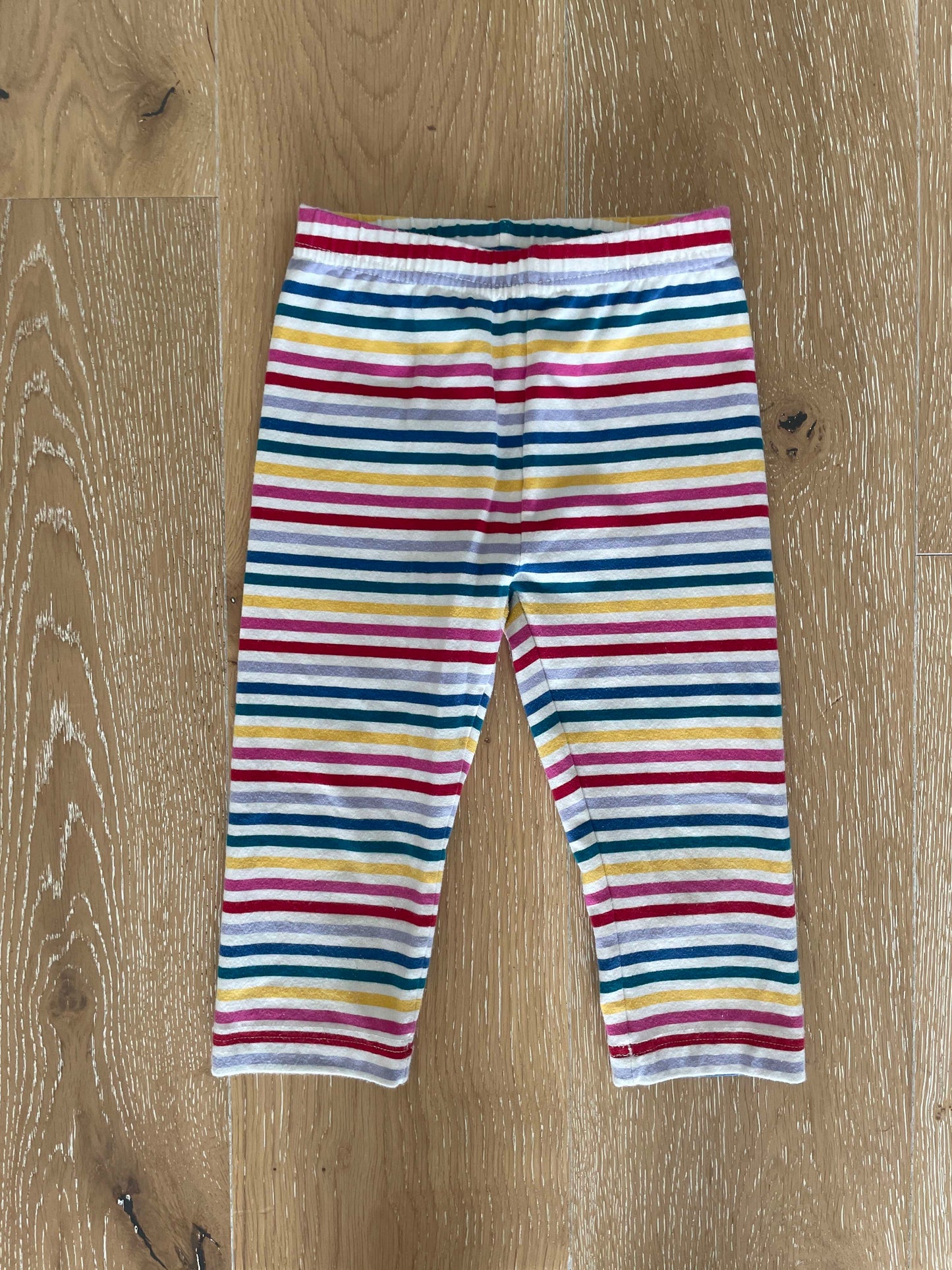 #222 Hanna Andersson Girls 5 Colorful Stripes Capri Leggings