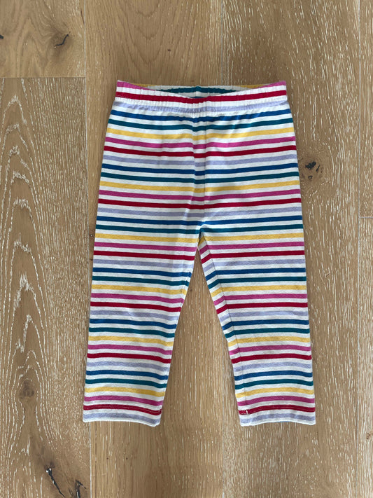 #222 Hanna Andersson Girls 5 Colorful Stripes Capri Leggings