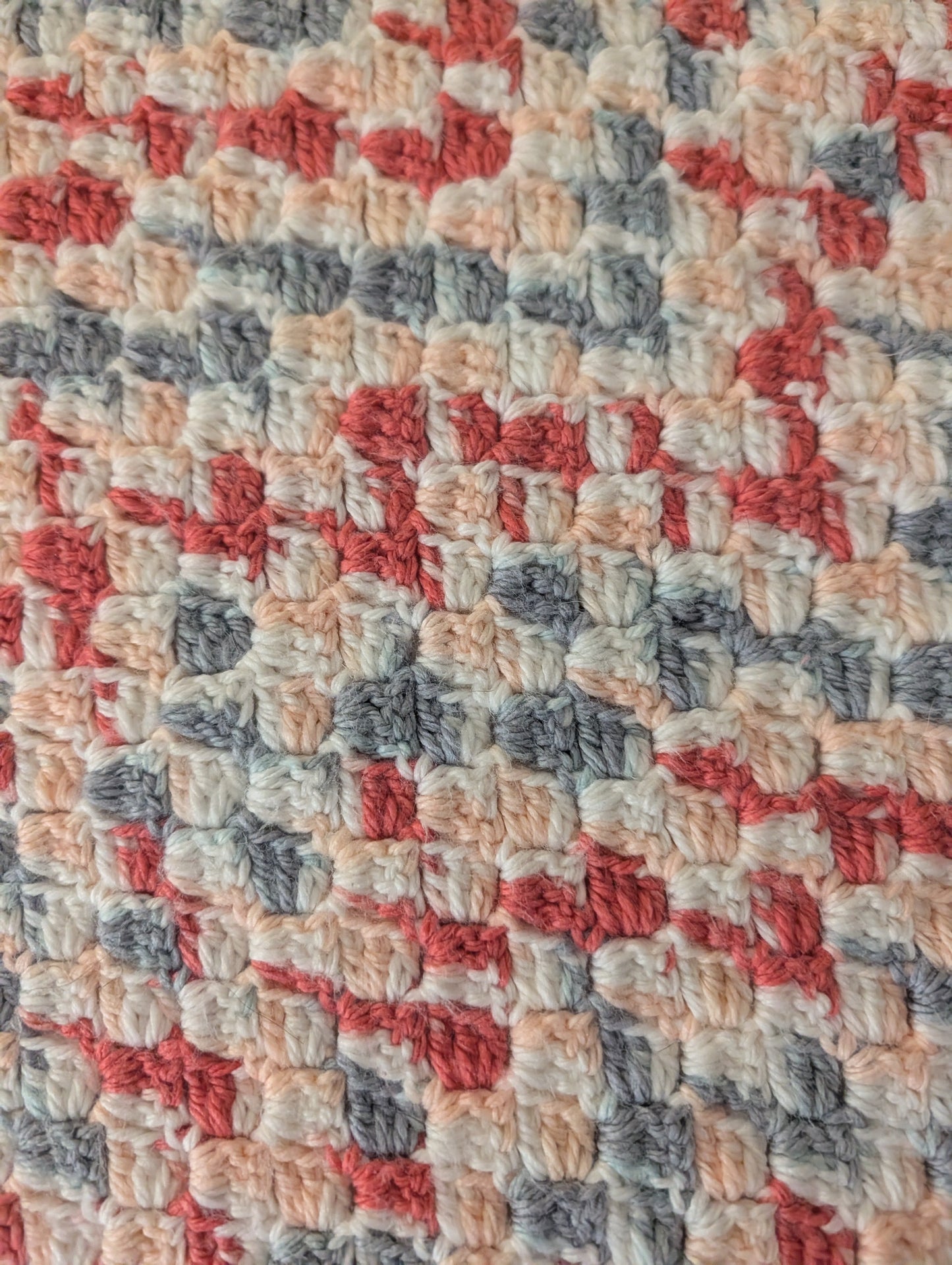Seller 97, Hand Knit Multicolor Baby Blanket, (item 109)
