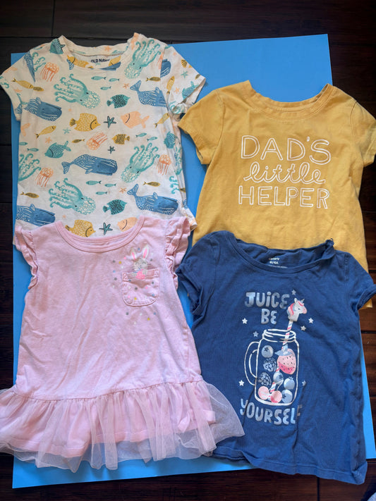REDUCED #145 Assortment of 4 4t Girls T-Shirts