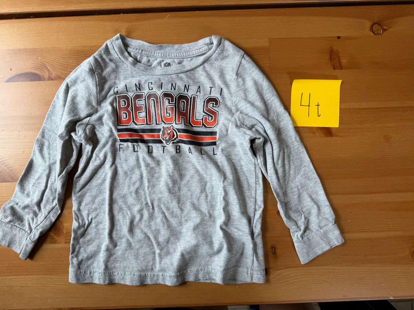 Seller #94 Boys 4T Bengals Long Sleeve