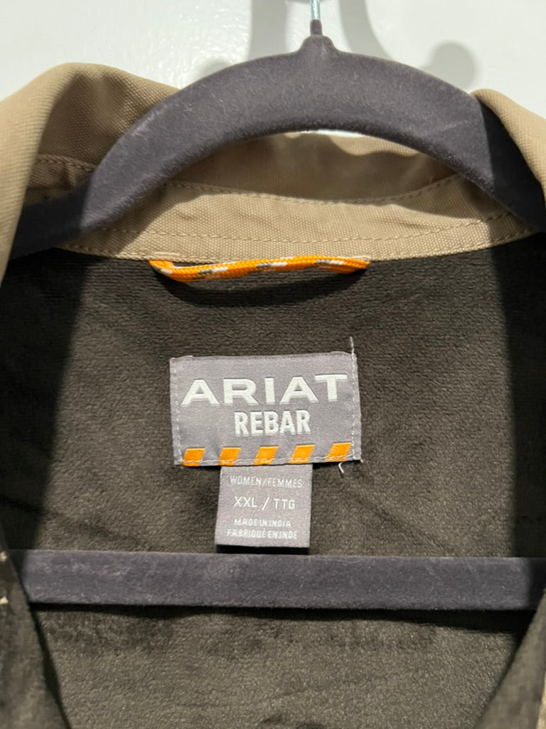 Seller #76 - Ariat Women's Rebar Canvas Long Sleeve Snap Shirt Jacket NWT - Insulated - 2XL