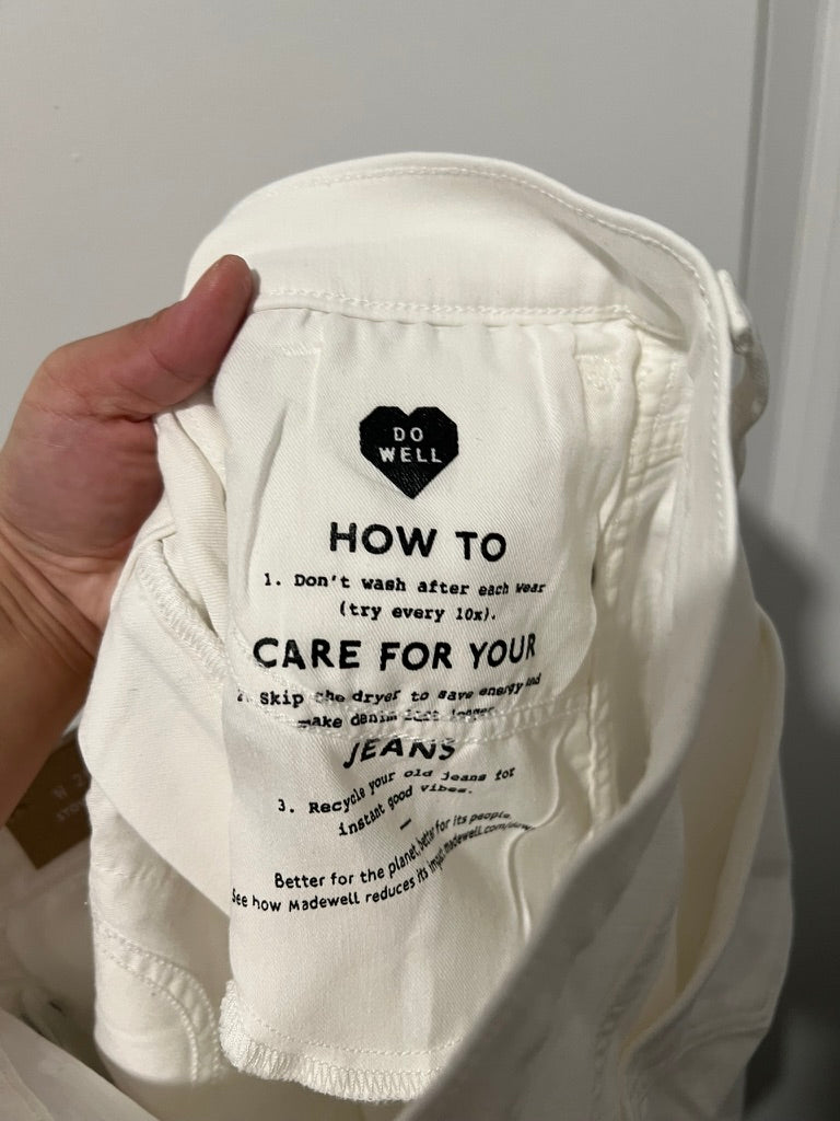 Seller #76 - Madewell Stovepipe High Rise Jeans - White - NWT - Size W 28