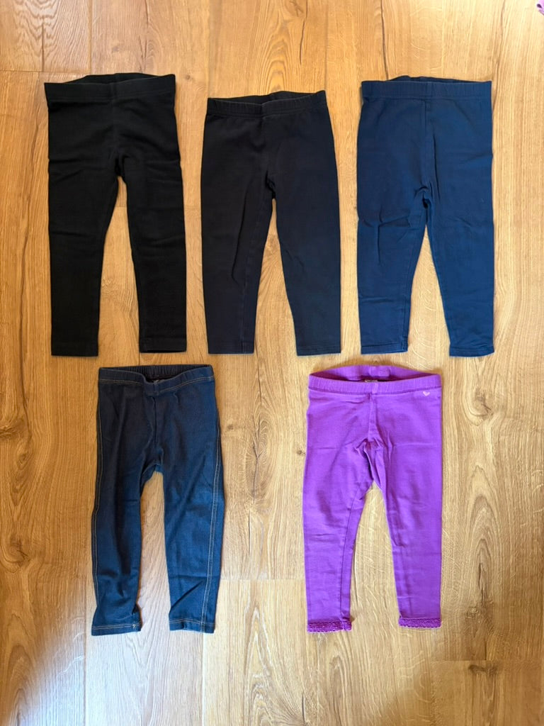 #6 - Girls Leggings (bundle of 5) - 2T