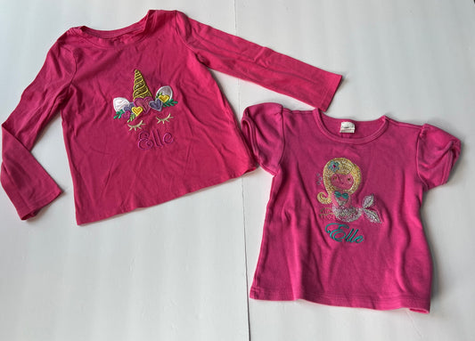 #180 Girls 4T “Elle” Unicorn and Mermaid Embroidery Set