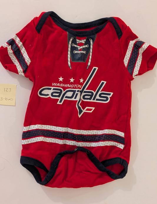 Seller 97, Washington Capitals Game Day Onesie, baby size 3-6mo (item 127)