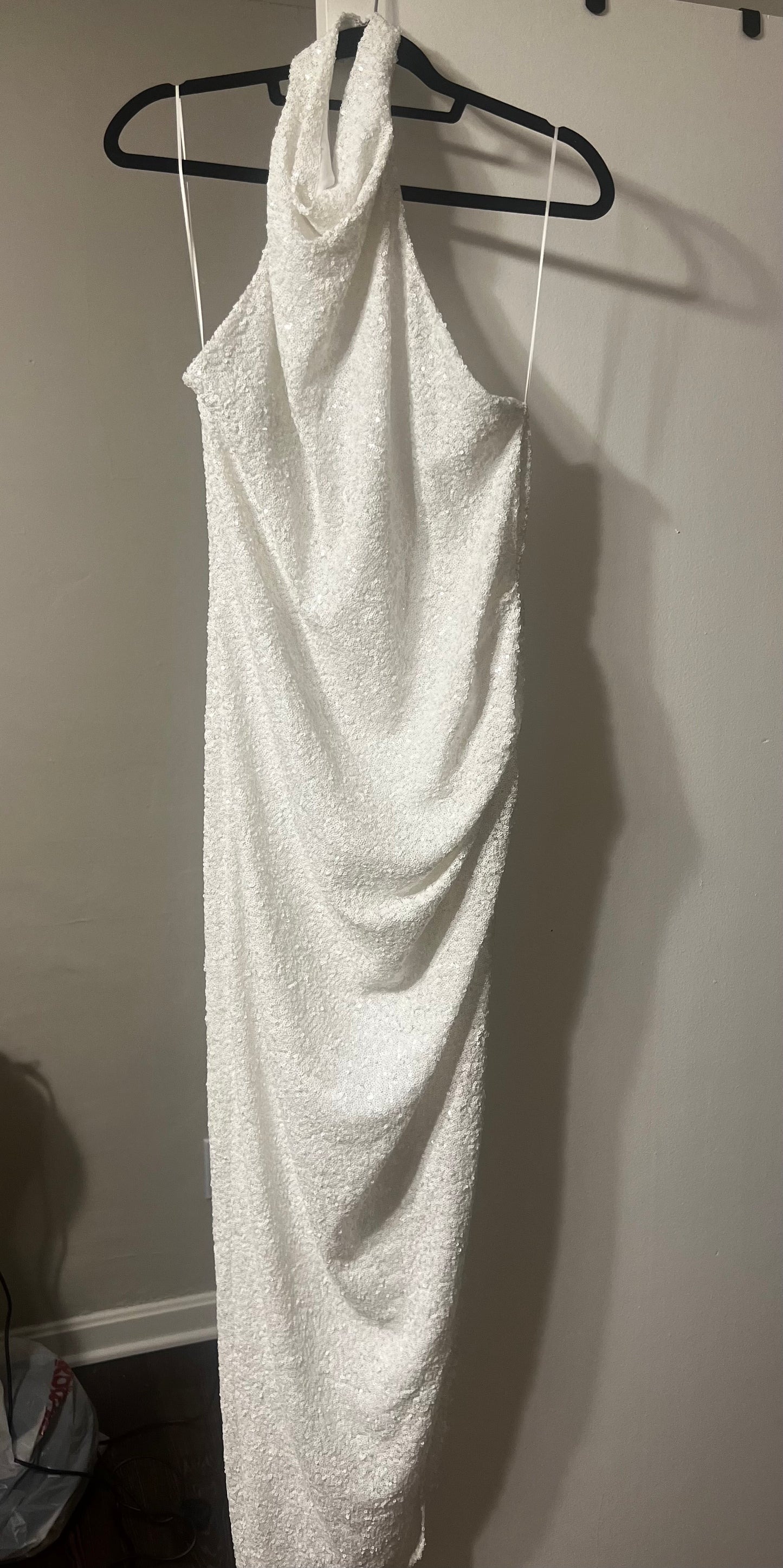 Seller #30 Amanda Uprichard x Revolve Samba Gown in White Sequin Size Large