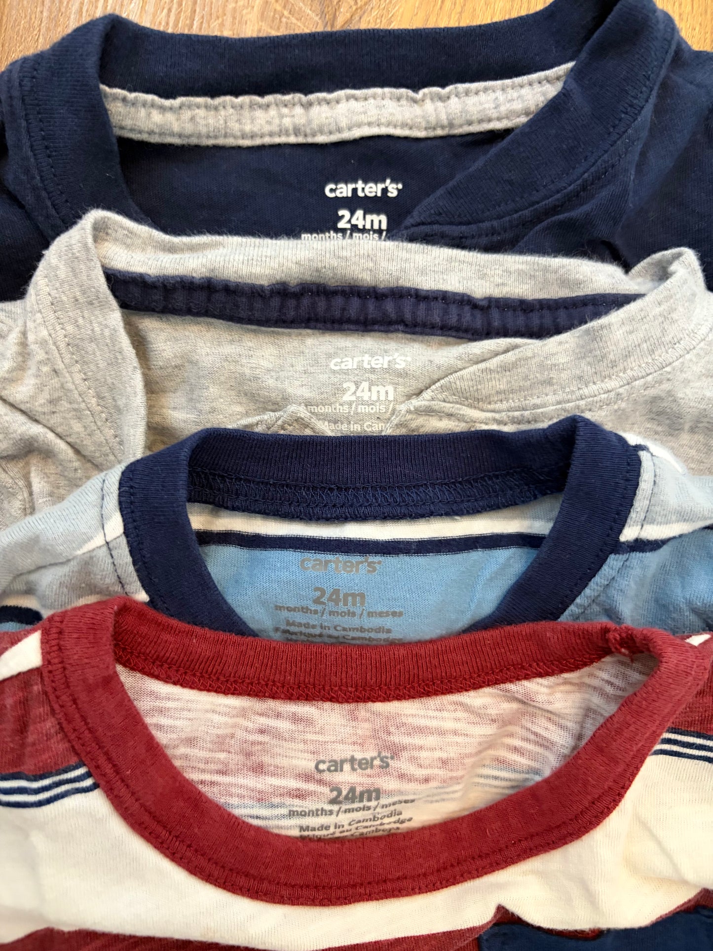 #6 - Carters Boys Long Sleeved Shirts (set of 4)  - 24 months