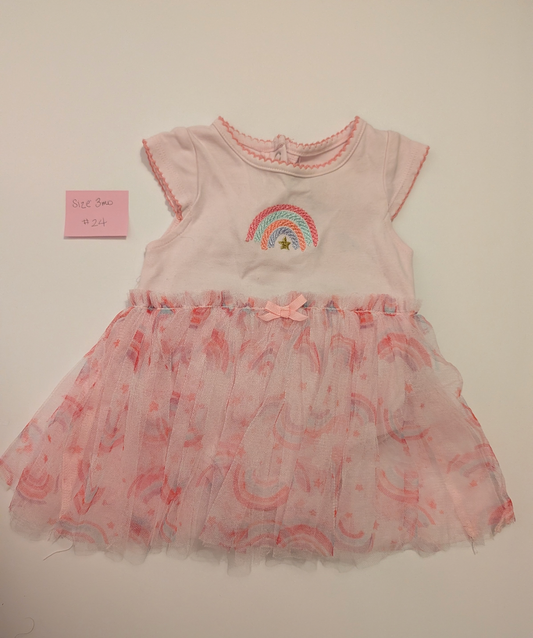 Seller 97, Rainbow Tulle Dress, Baby Girl, size 3mo (item 24)