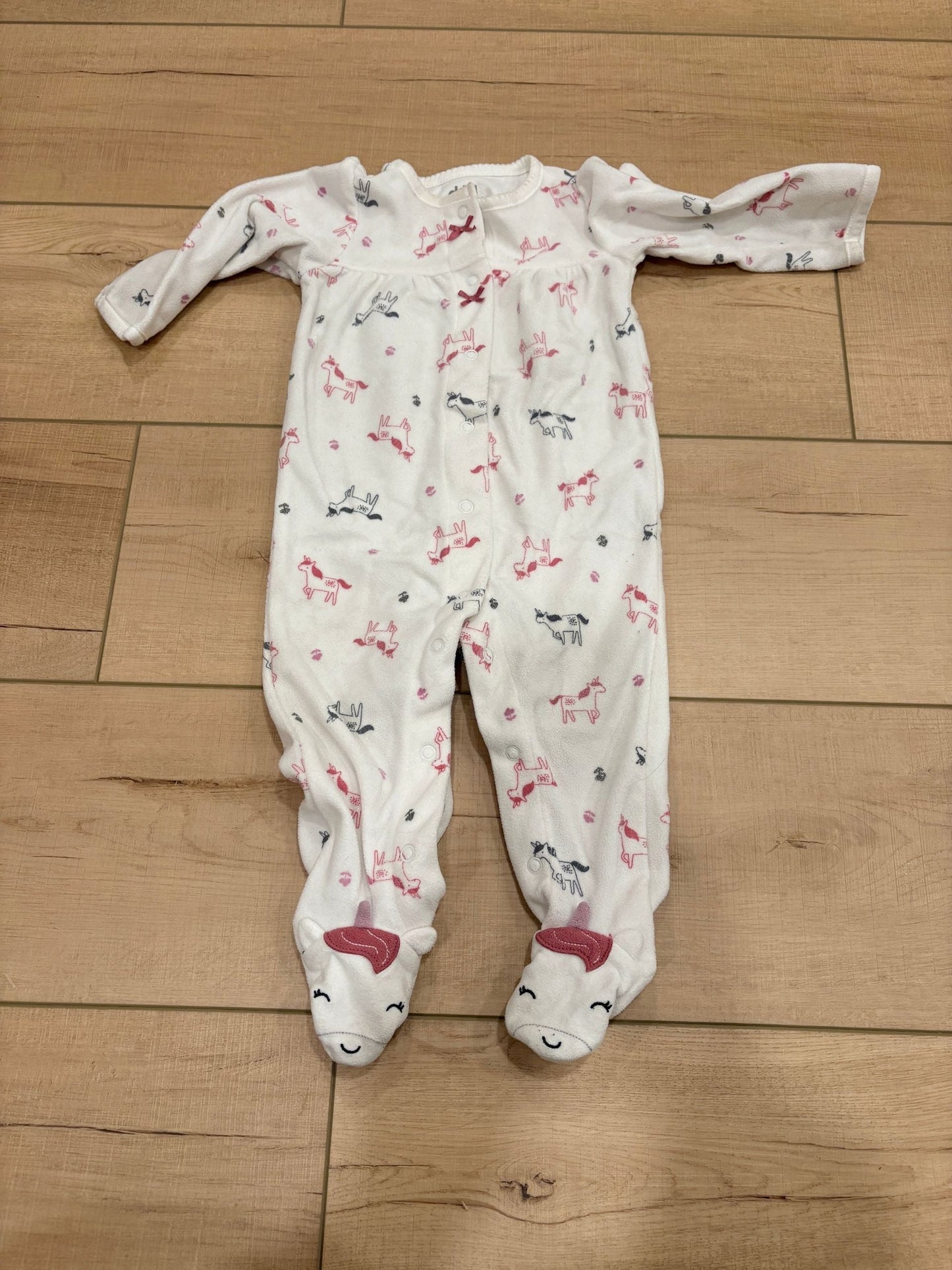 #37 REDUCED-6M Girls Unicorn Fleece Sleeper