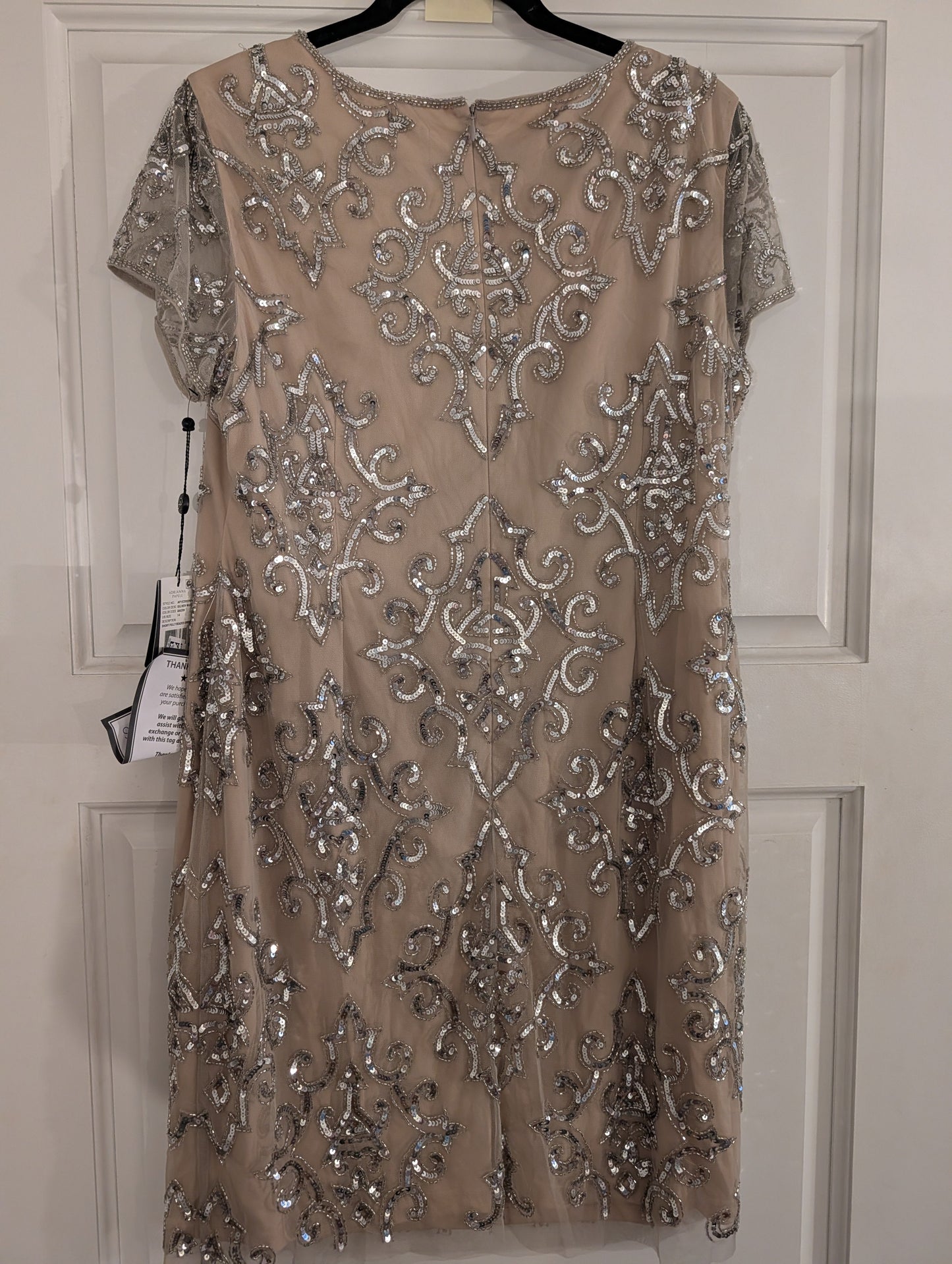 Seller 97, Adrianna Papell Beaded Cocktail Dress, Women's size 14 NWT (item 181)