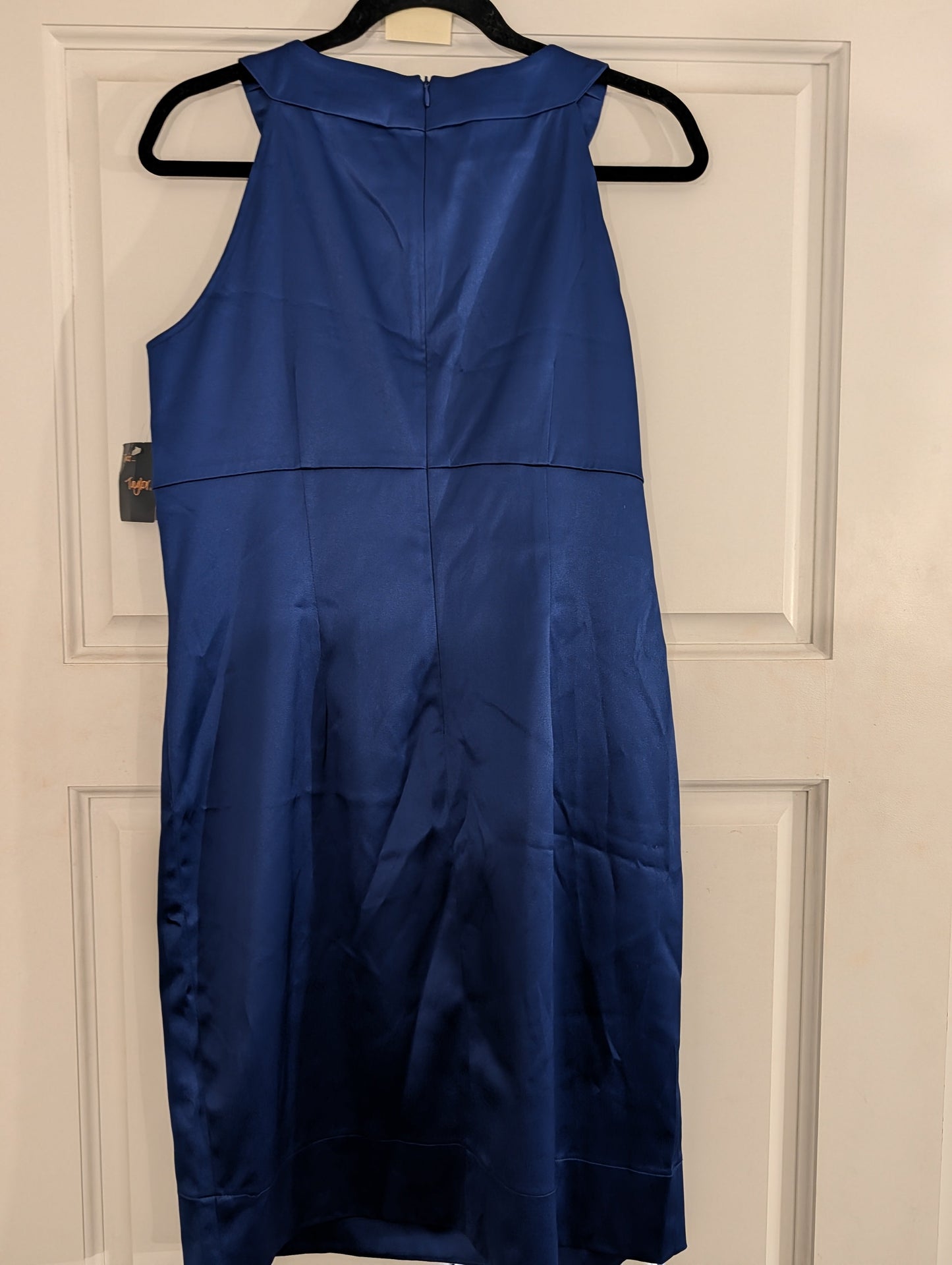 *Reduced* Seller 97, Just Taylor Blue Cocktail Dress w/Jeweled Collar, Women's size 12 (items 188)