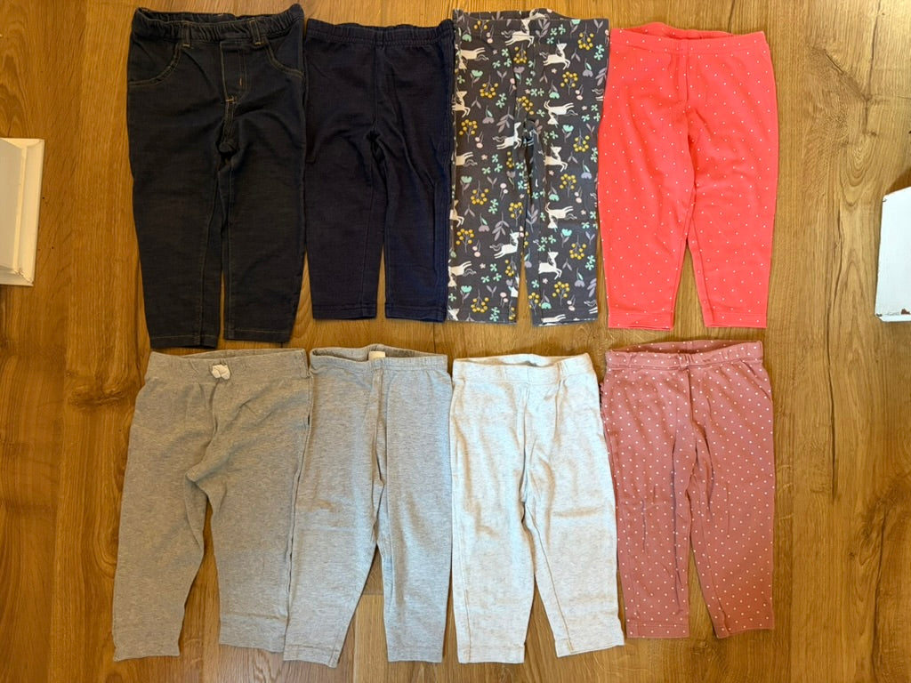 #6 - Carters Girls Leggings (pack of 8) - 18 months