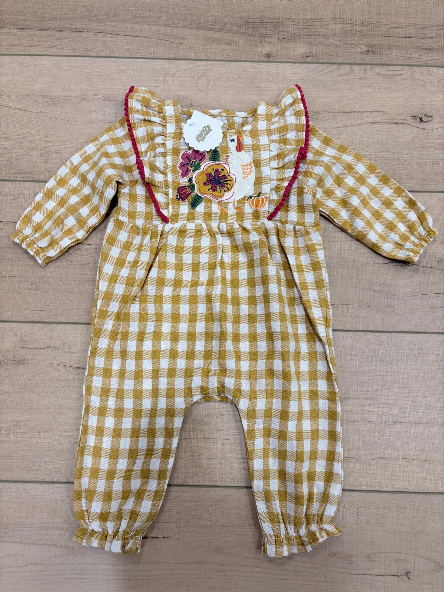 #37 NWT 3-6M Girls Mudpie Gingham One Piece