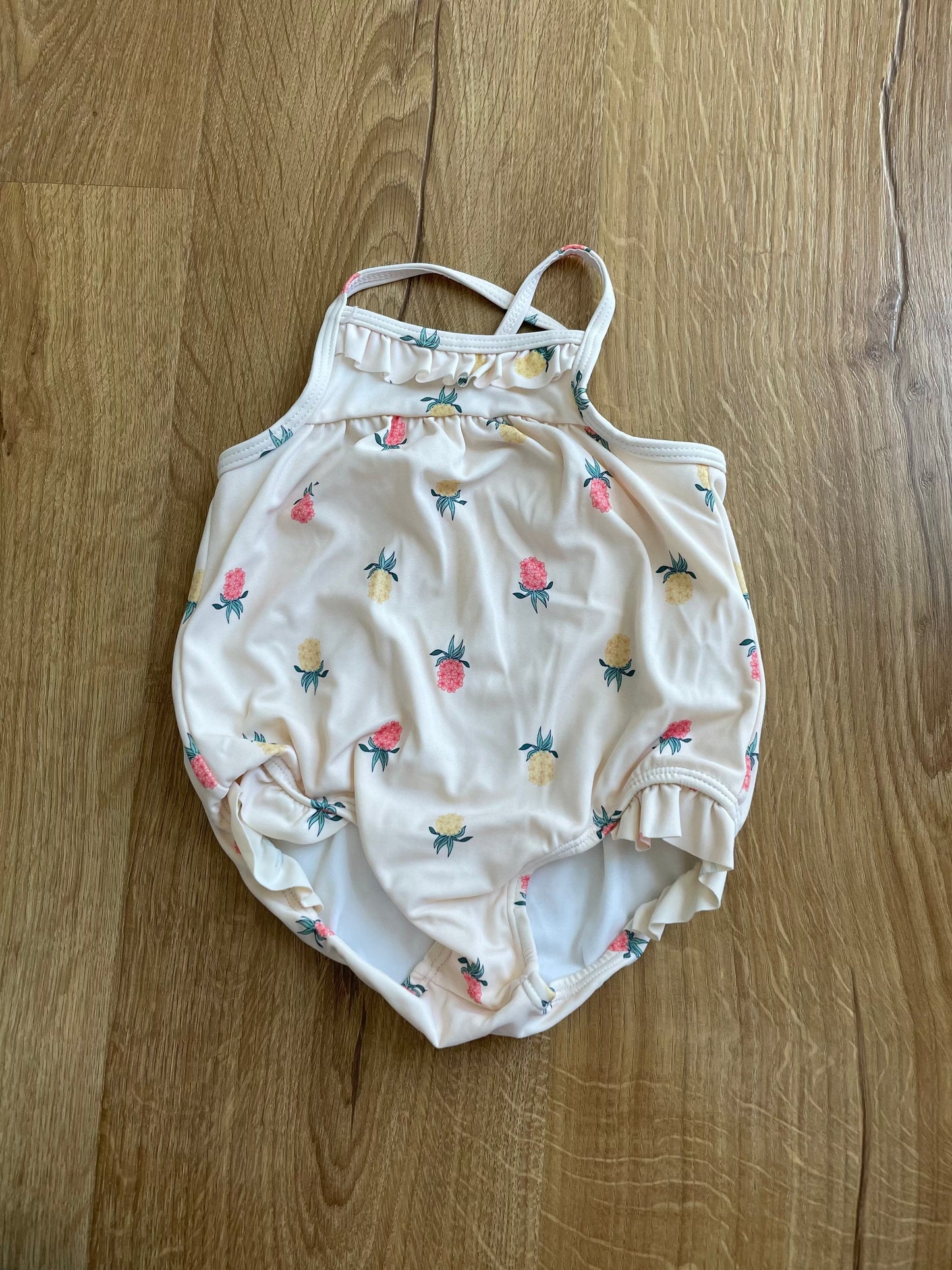 #6 - Janie & Jack Girls Bathing Suit, Size 6-12 Months, Pink Floral