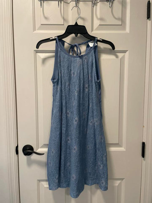 BOVE Light Blue Floral Lace Nursing/Maternity Dress Women's Size Small