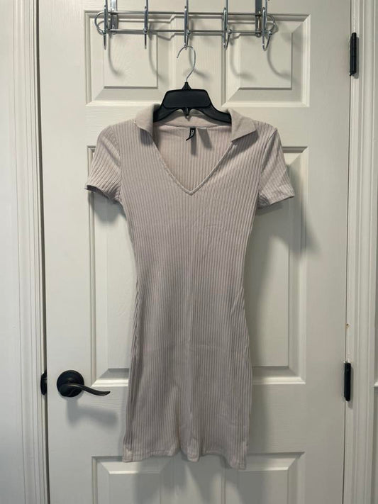#215 H&M Light Tan Short Sleeved Dress Women's Size XS/S