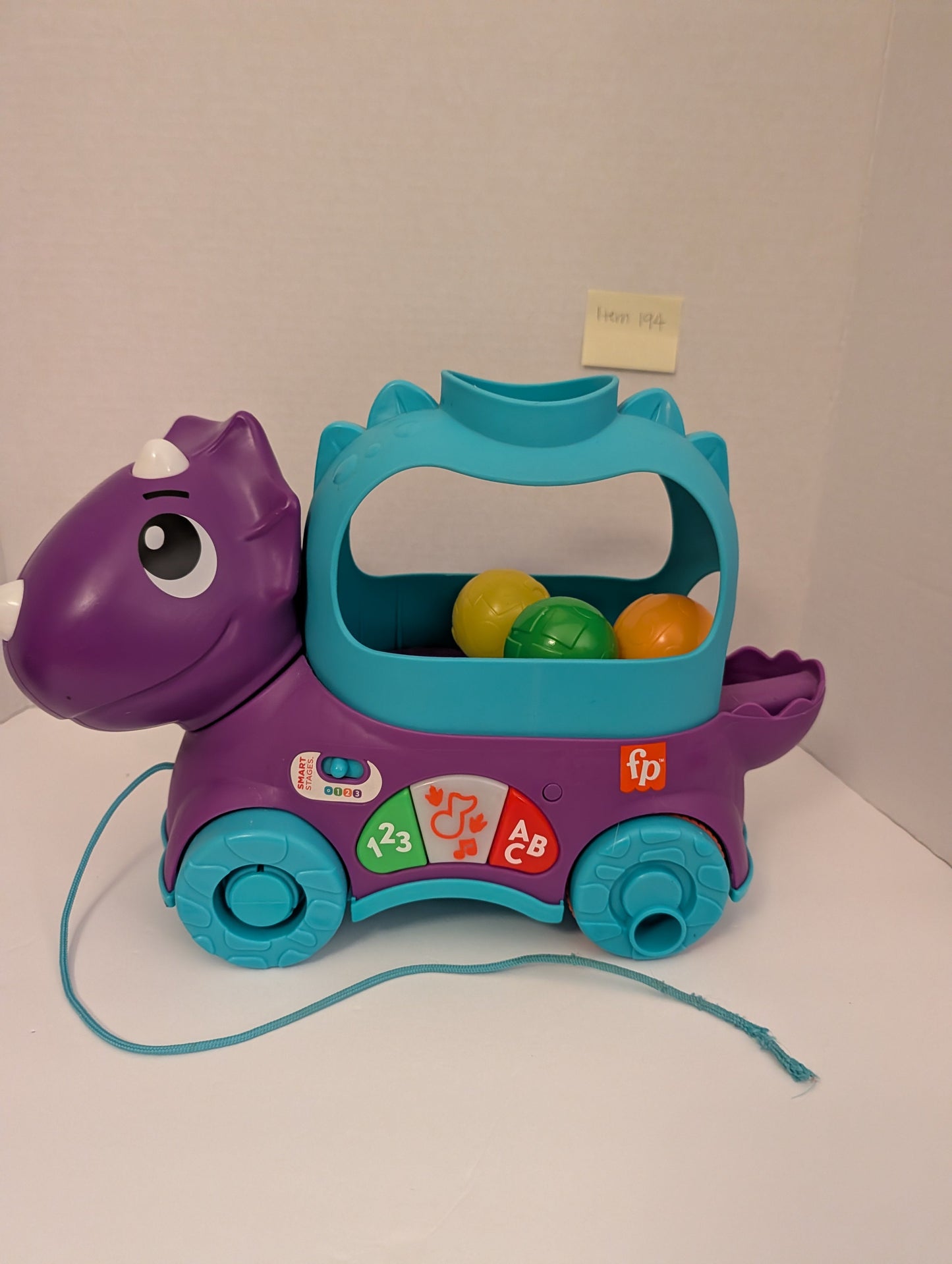 Seller 97, Fisher-Price Poppin Triceratops Interactive Musical Learning (Item 194)