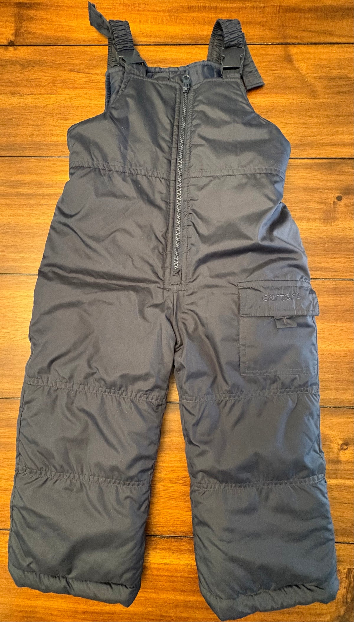 #197 Carter's Boys Size 3T	Dark Navy Overall Snow Bibs
