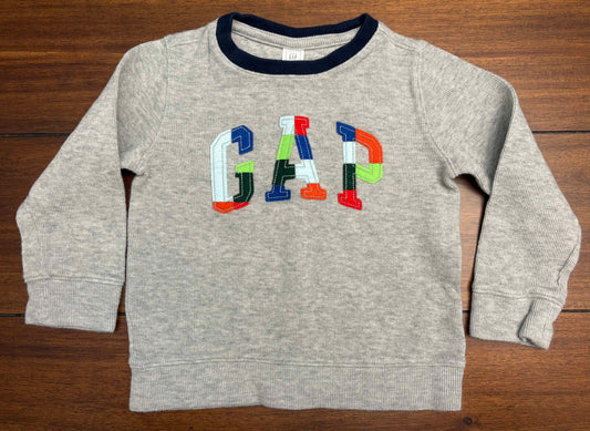 Seller #210 Baby Gap Boys Size 4 Gray GAP Logo Embroidered Long Sleeve Thermal Top