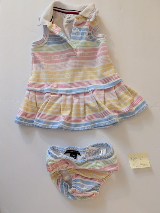 Seller 97, Tommy Hilfiger Pastel Tennis Dress, baby girl, size 3-6mo (item 202)