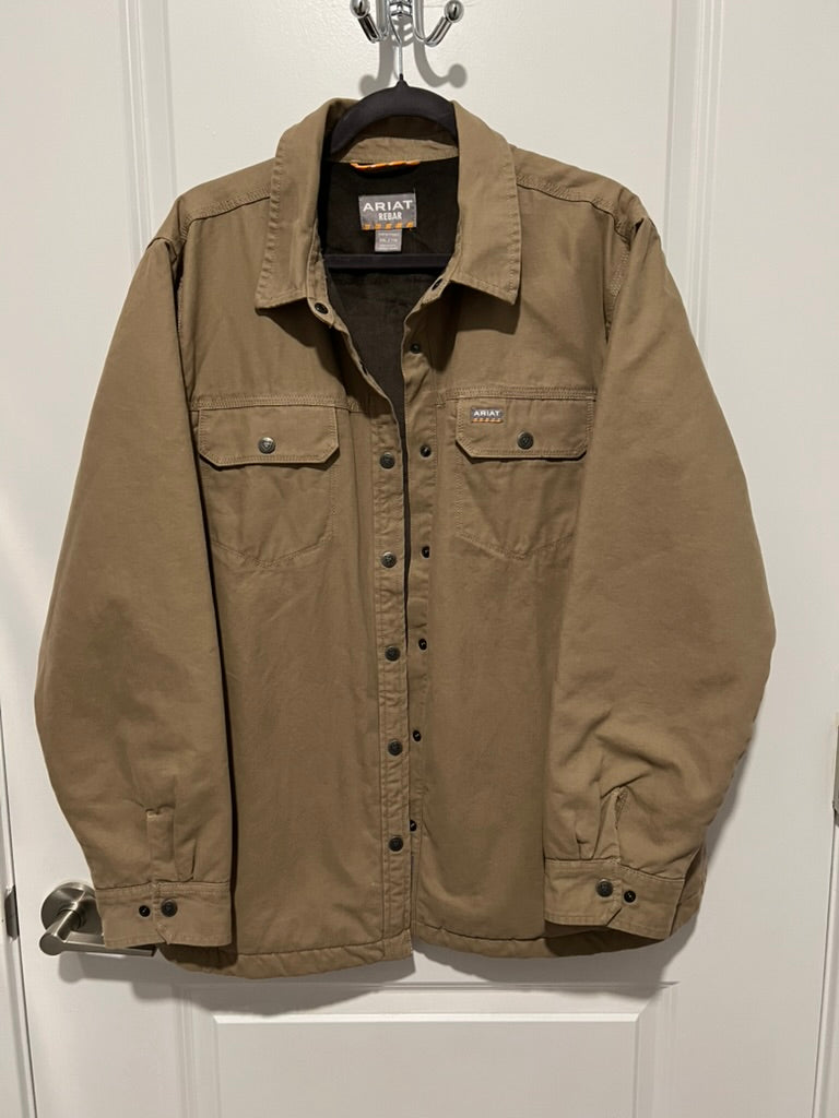 Seller #76 - Ariat Women's Rebar Canvas Long Sleeve Snap Shirt Jacket NWT - Insulated - 2XL