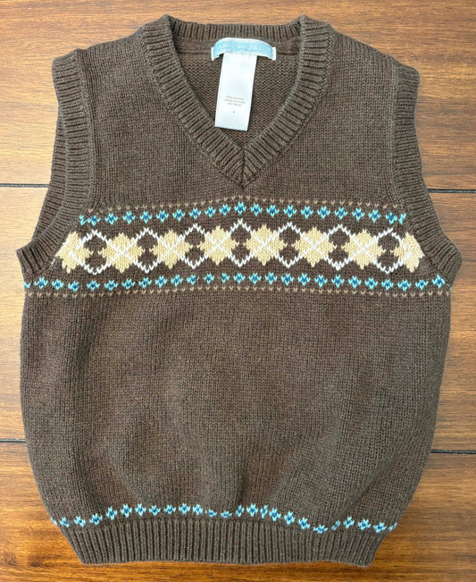 #197 Janie & Jack Boys Size 3 Brown Sweater Vest