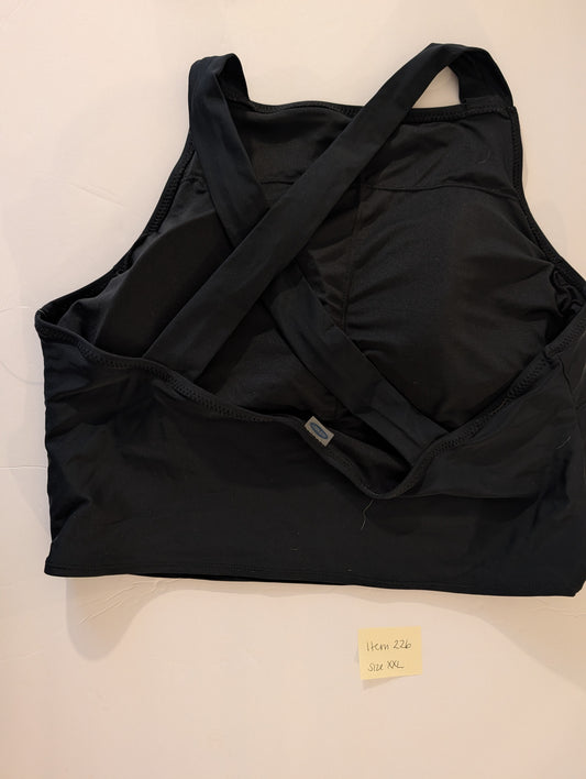 Seller 97, Old Navy Black Criss Cross Swim Top, Women's size XXL NWT (item 226)