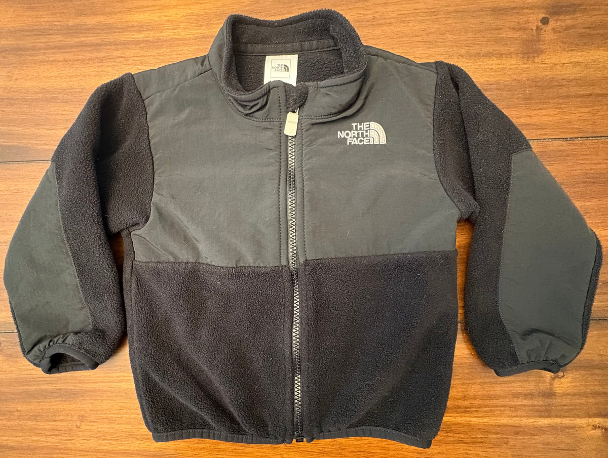 #197 North Face Boys Size 18-24M Black	Full Zip Fleece Jacket