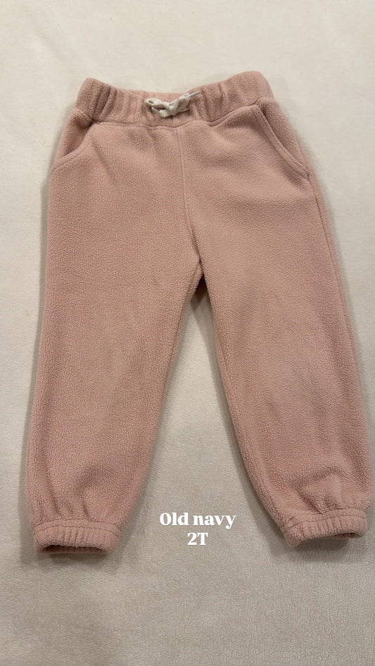 #145 Old navy fleece joggers Girls 2T GUC