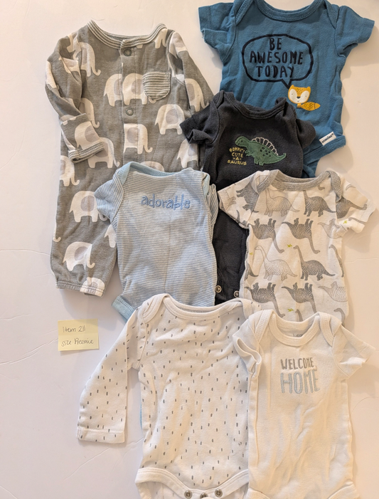 Seller 97, Carter's Onesie Bundle & PJ, baby size Preemie (item 211)