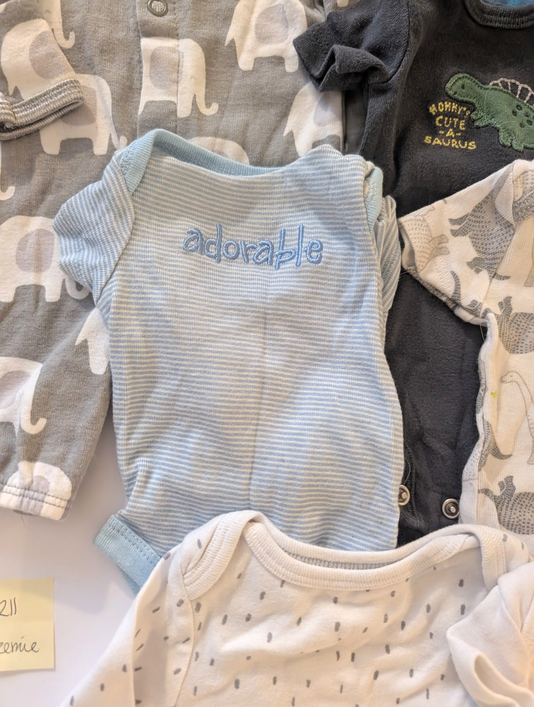 Seller 97, Carter's Onesie Bundle & PJ, baby size Preemie (item 211)