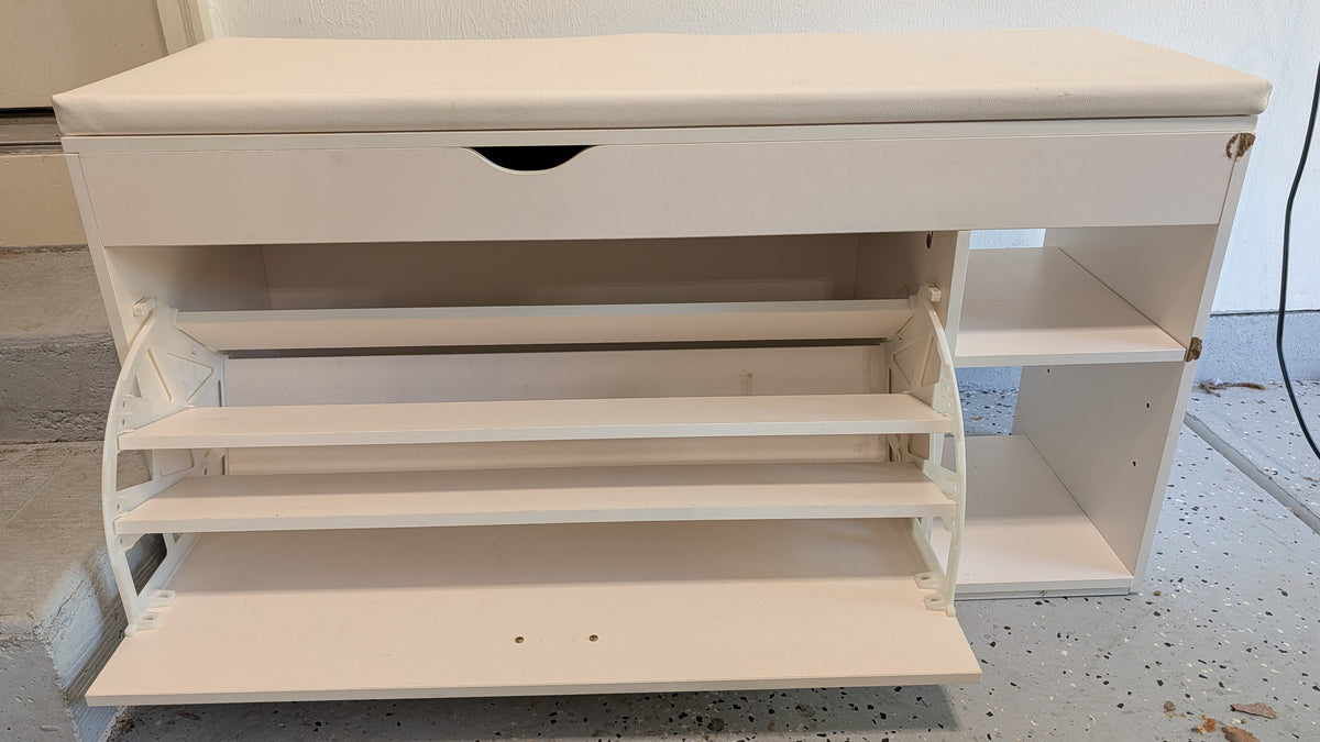 #3 Shoe organizer, bench, and storage