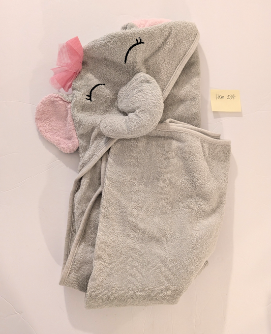 *Reduced* Seller 97, Carter's Elephant Towel w/Bow, baby (item 234)