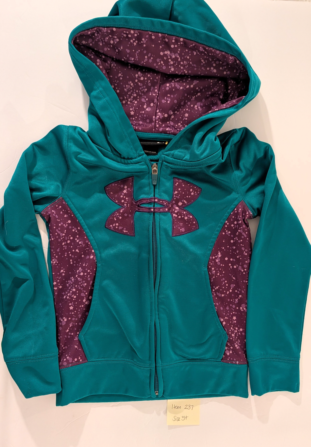 Seller 97, Under Armour Aqua Zip Jacket, Girl size 5T (item 237)