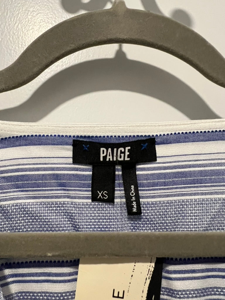 Seller #76 - PAIGE Women's Naja Top - Ivory/Ultramarine - Size XS - NWT