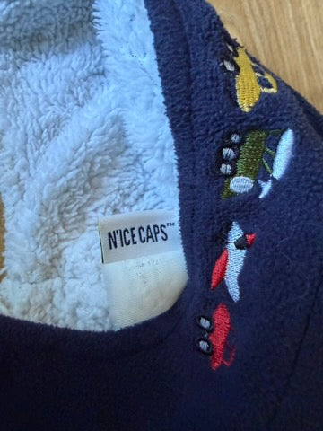 #6 - Boys Navy Winter Hats and Mittens -  12 months