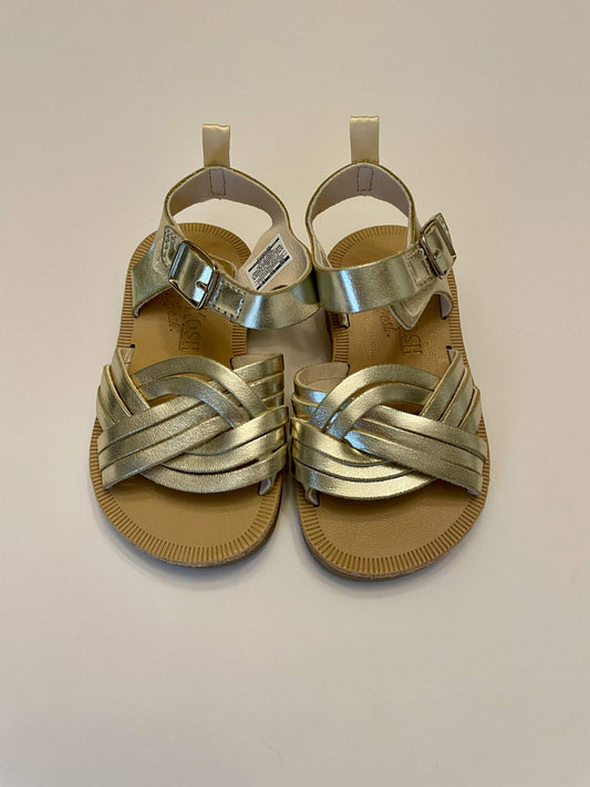 #54 - Girls Size 5 Oshkosh Gold Sandals