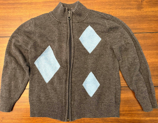 #197 Did Too Boys	Size 3 Gray Zipper Cardigan