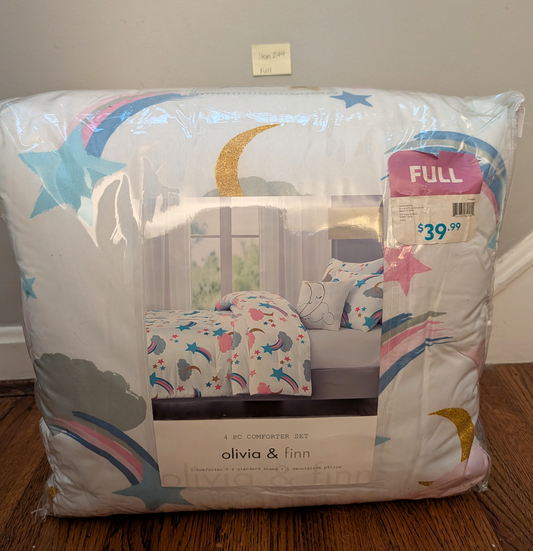 Seller 97, Full Size Rainbow Cloud Bedding NWT (item 244)